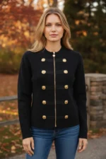 CARDIGAN STILE NAPOLEONE CON ZIP