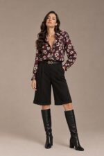 128 PANTALONE DONNA AL GINOCCHIO CON RISVOLTO E PENCE.ABBINA CON IL GIACCHINO COD.343