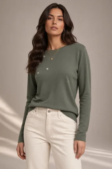 3123 MAGLIA DONNA CON LUREX CUORICINI APPLICATI VESTIBILITA' MORBIDA TESSUTO IN MISTO VISCOSA - immagine 4