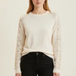 3239 MAGLIA DONNA CON STRASS VESTIBILITA' MORBIDA TESSUTO IN MISTO VISCOSA