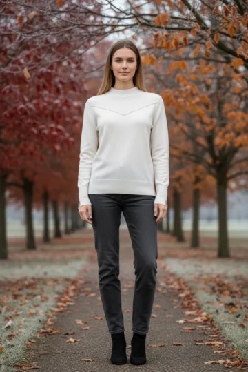 MAGLIA  CON INSERTO EFFETTO RETE 4507 - immagine 3