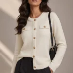 CARDIGAN CON PROFILI EFFETTO FURRY 4512