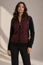 4570 CARIGAN DONNA CON ZIP FANTASIA MACULATO SUL DAVANTI.VESTIBILITA' MORBIDA TESSUTO MISTO VISCOSA - immagine 3