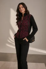 4570 CARIGAN DONNA CON ZIP FANTASIA MACULATO SUL DAVANTI.VESTIBILITA' MORBIDA TESSUTO MISTO VISCOSA - immagine 5