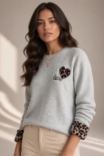 4918 MAGLIA DONNA POLSINO IN VELLUTO FATTO A CAMICIA - immagine 5