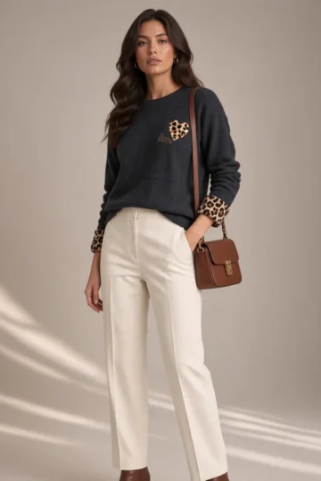 4918 MAGLIA DONNA POLSINO IN VELLUTO FATTO A CAMICIA - immagine 4