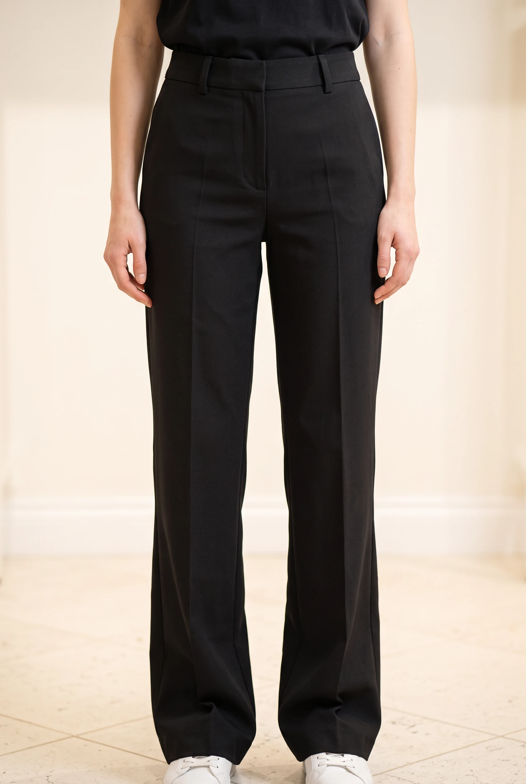 5202 (1) 5202 PANTALONE DONNA ELEGANTE GAMBA LARGA.ABBINA AL GILET 8835 - immagine 1