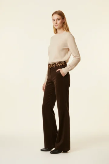 5215 PANTALONE DONNA A GAMBA LARGA TESSUTO MORBIDISSIMO VESTIBILITA' OTTIMA - immagine 2