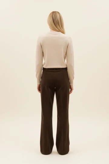 5215 PANTALONE DONNA A GAMBA LARGA TESSUTO MORBIDISSIMO VESTIBILITA' OTTIMA - immagine 3