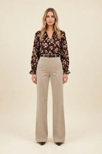 5215 PANTALONE DONNA A GAMBA LARGA TESSUTO MORBIDISSIMO VESTIBILITA' OTTIMA - immagine 5