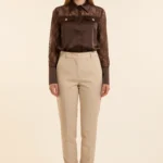 7082 CAMICIA DONNA INSERTI E MANICHE IN PIZZO