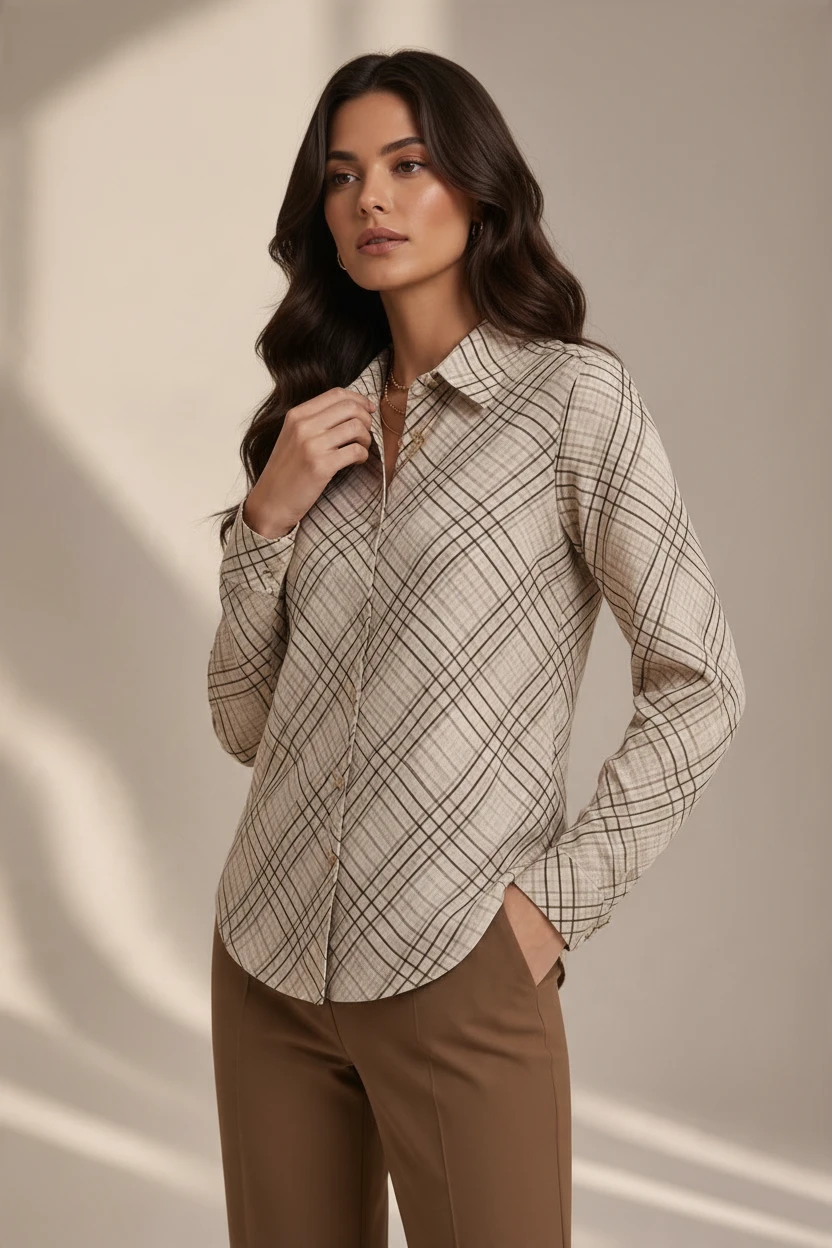 7214 (1) 7214 CAMICIA DONNA MANICA LUNGA IN FANTASIA - immagine 1