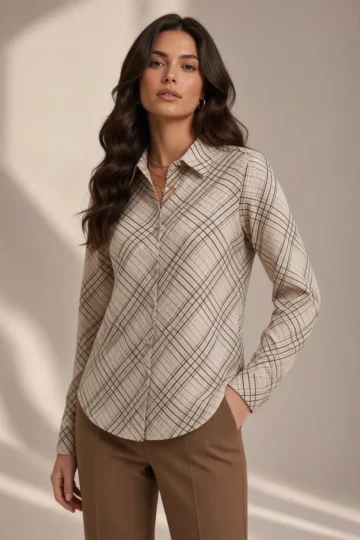 7214 CAMICIA DONNA MANICA LUNGA IN FANTASIA - immagine 2