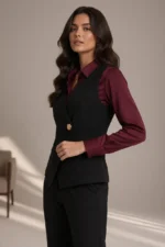 8835 GILET DONNA BOTTONI GIOIELLO DORATI.ABBINA AL PANTALONE COD.5202 - immagine 2