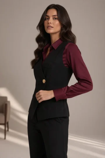 8835 GILET DONNA BOTTONI GIOIELLO DORATI.ABBINA AL PANTALONE COD.5202 - immagine 2