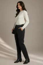 001 PANTALONE DONNA GAMBA DRITTA A COSTINE.ELASTICIZZATO E CON ELASTICO IN VITA - immagine 8
